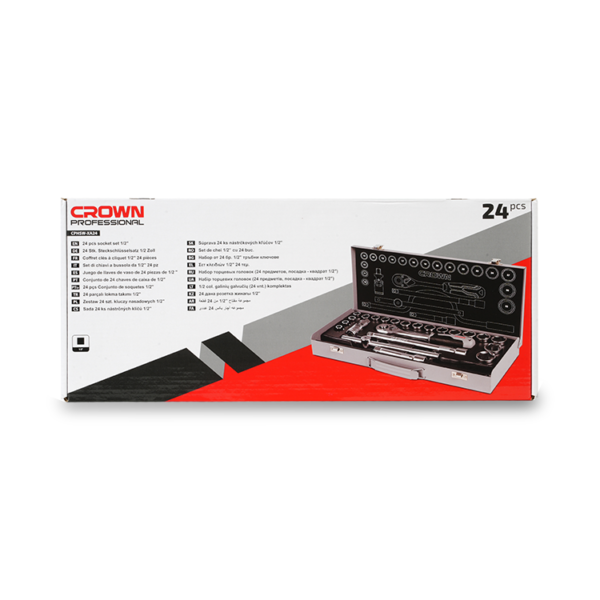 Coffret de douilles CROWN 1/2" 24 pièces, CPHSW-XA24