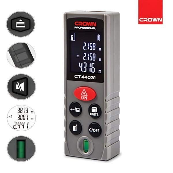 Télémètre Laser 100 Mètre CROWN | CT44031