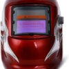 Masque de protection pour soudage à énergie solaire, rouge. hd pro