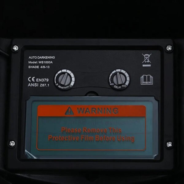 Masque de protection pour soudage à énergie solaire, rouge. hd pro
