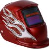 Masque de protection pour soudage à énergie solaire, rouge. hd pro