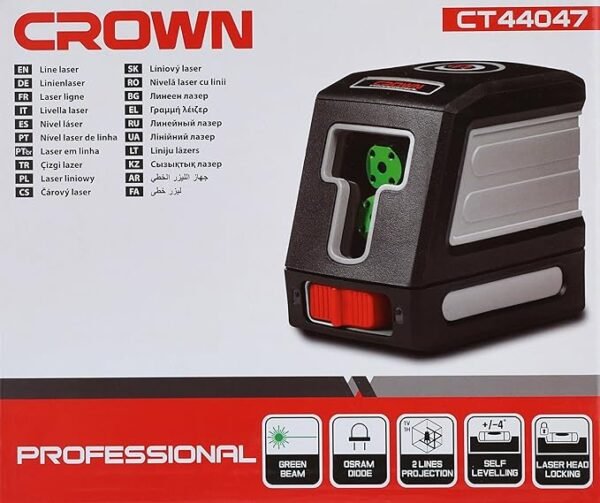 Niveau laser ,1V1H,30m,±3mm CROWN | CT44047