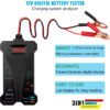 Testeur de batterie numérique 12 V, voltmètre, analyseur de système de charge d'alternateur avec écran LCD