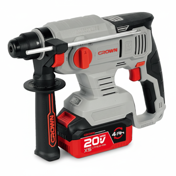 Marteau perforateur sans fil 20 V, 4Ah, 20 mm CROWN ; CT28010XS-4 BMC