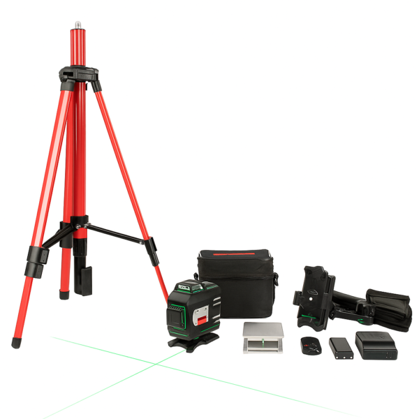 Niveau Laser 4D 16 Lignes 30M avec Perche Télescopique CROWN CT44150