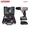New-Project-2025-10-15T094001.618 Kit caisse a outils et visseuse 20V 2.0AH 62 Pcs CROWN