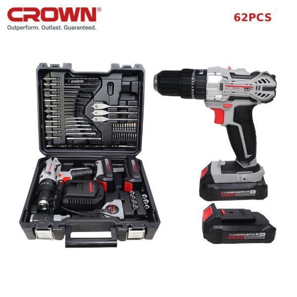 New-Project-2025-10-15T094001.618 Kit caisse a outils et visseuse 20V 2.0AH 62 Pcs CROWN