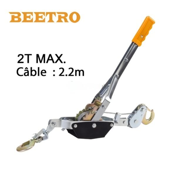 Treuil manuel, Tire fort 2T MAX câble 2.2m BEETRO | TC0507