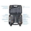 Kit Caisse a outils  82 Pcs CROWN CPHTS-XC82BA