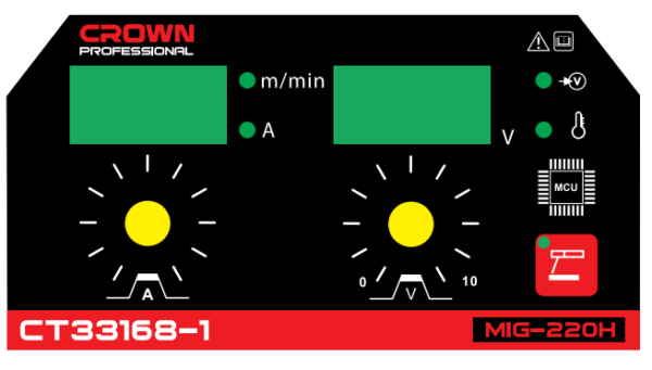Poste à souder MIG à onduleur MIG / MMA 220 V, 140 A  5KG ;CROWN CT33168-5