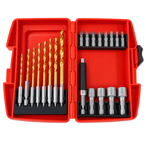Boulonneuse/visseuse 46V 6AH 380 Nm avec 25 piece BSTDH + jeu deembouts crown 21pcs