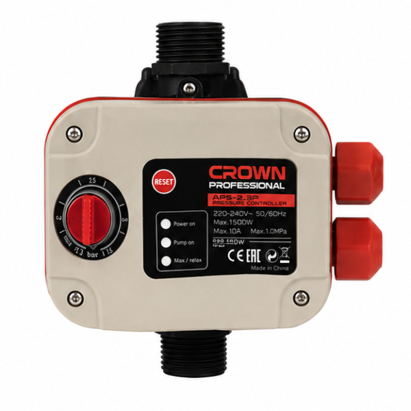 Crown Cerveau Suppresseur . Régulateur De Pression D'eau 1500w 10Bar CROWN- APS-2.3P