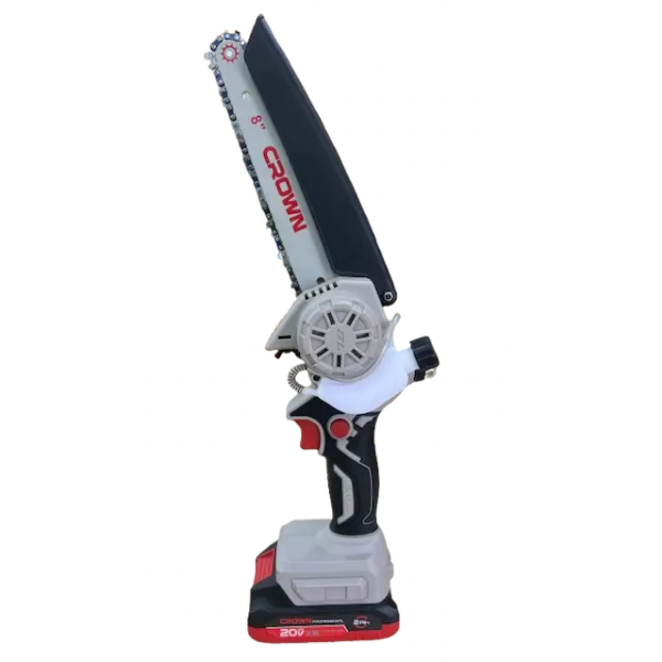 Mini scie à chaîne 8” a batterie Brushless 20V 2.0Ah crown CT29023XS