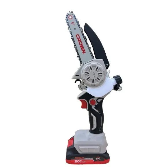 Mini scie à chaîne 6” a batterie Brushless 20V 2.0Ah crown CT29022XS