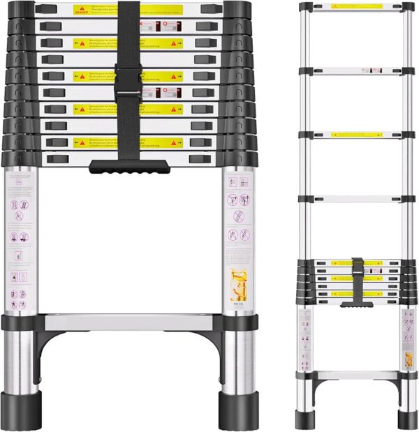 Échelle télescopique 3.20m, pliable en aluminium beetro TC0332