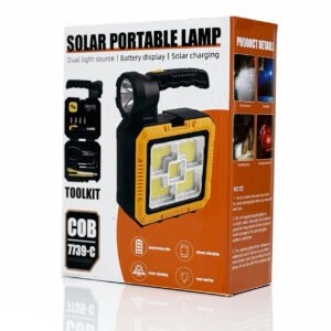 Lampe solaire portable avec boîte à outils COB 7739-C/L
